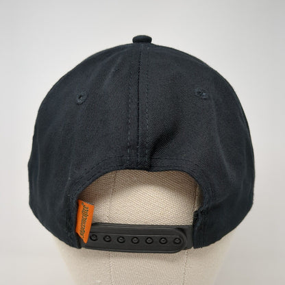 Jagermeister Snapback Hat Black One Size Adjustable Embroidered 6 Panel
