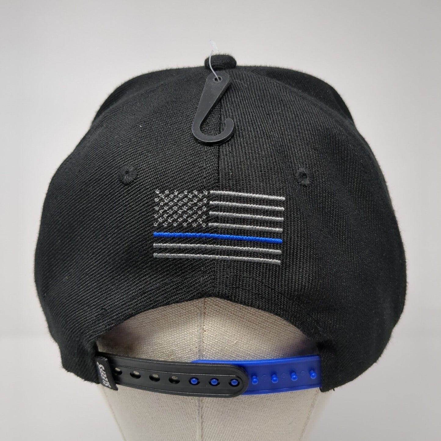 Sleefs Snapback Hat Black One Size Embroidered American Flag Adjustable