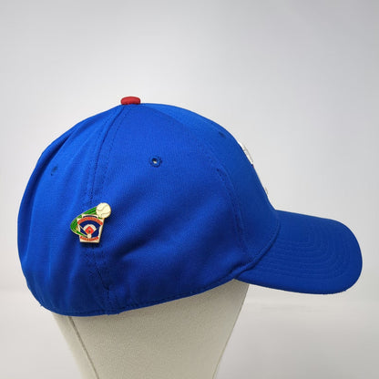 Texas Rangers MLB OC Sports Blue XL Baseball Cap Fitted Hat Lopez Logo Side Pin