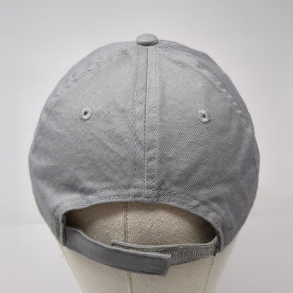 Unbranded Strapback Hat Gray One Size Adjustable Vented Holes 6 Panel Blank