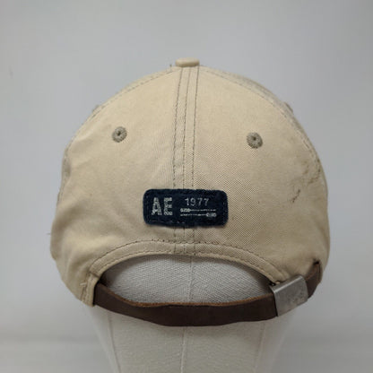 American Eagle Slideback Hat Tan OSFA Embroidered Adjustable 6 Panel