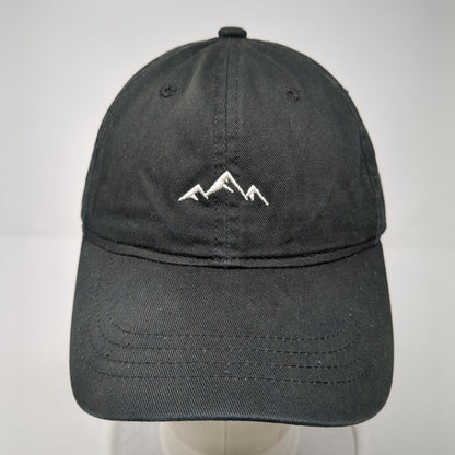 Mountain Slideback Hat Black One Size Adjustable Outdoor Cap 6 Panel