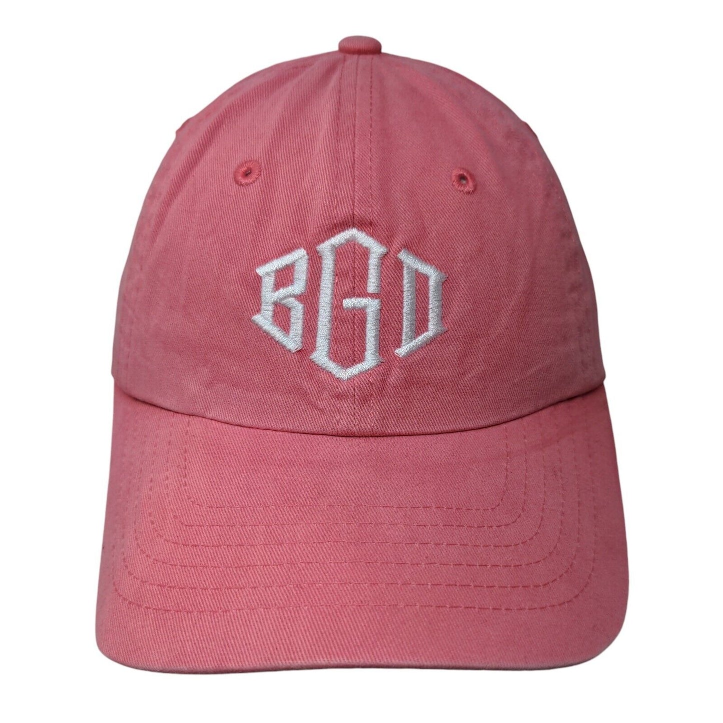 BGD Slideback Hat Pink One Size Adjustable Embroidered 6 Panel Marley Lilly
