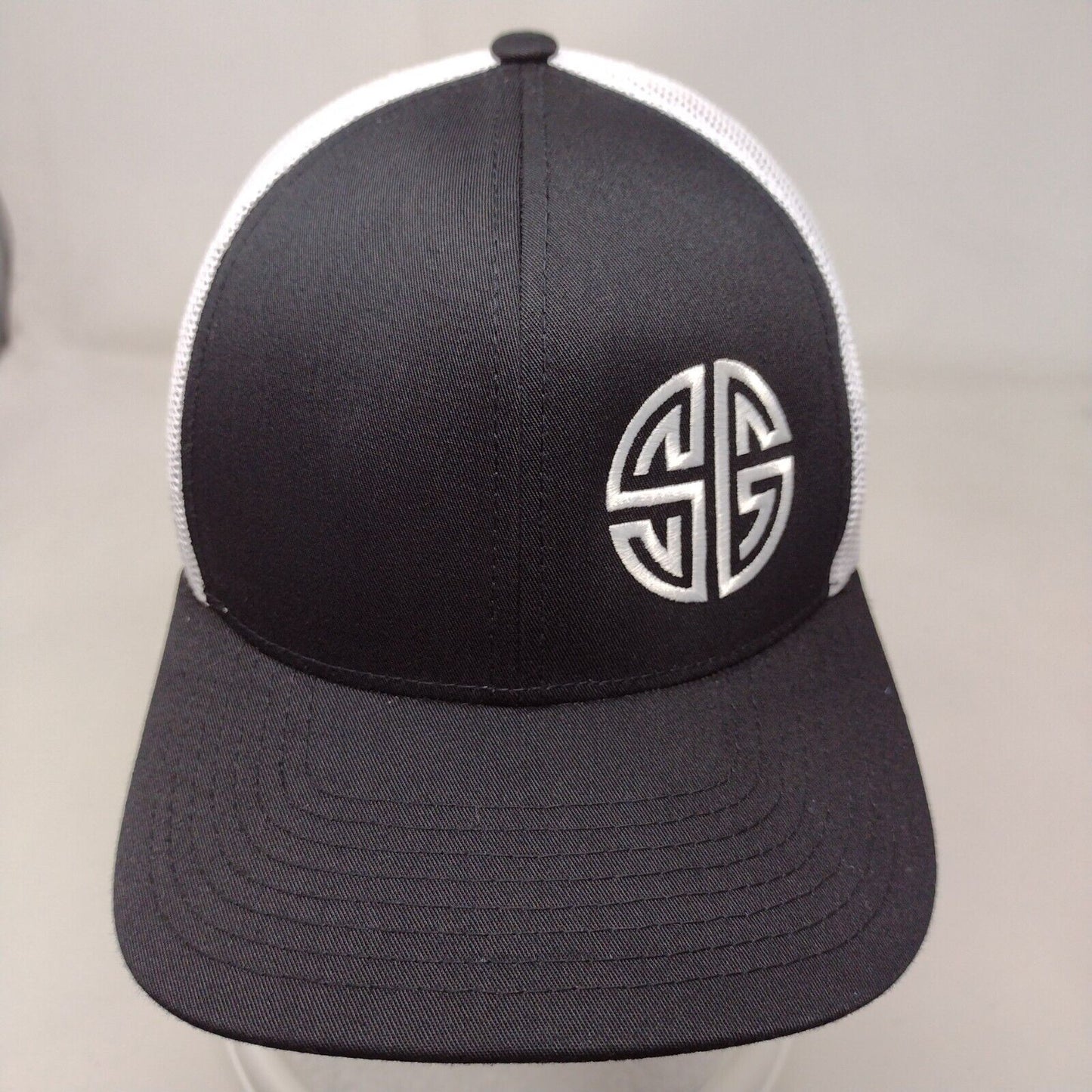 SG Snapback Mesh Back Trucker Hat Black One Size Pacific Headwear