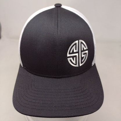 SG Snapback Mesh Back Trucker Hat Black One Size Pacific Headwear