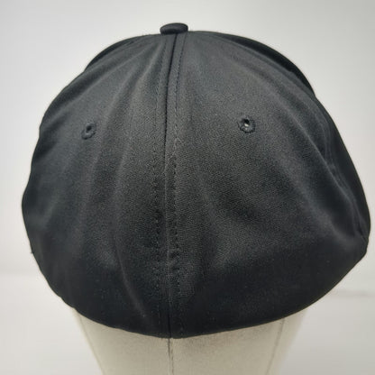 Smitty Baseball Cap Black L Fitted Curved Brim Flexfit Solid Blank Plain Hat
