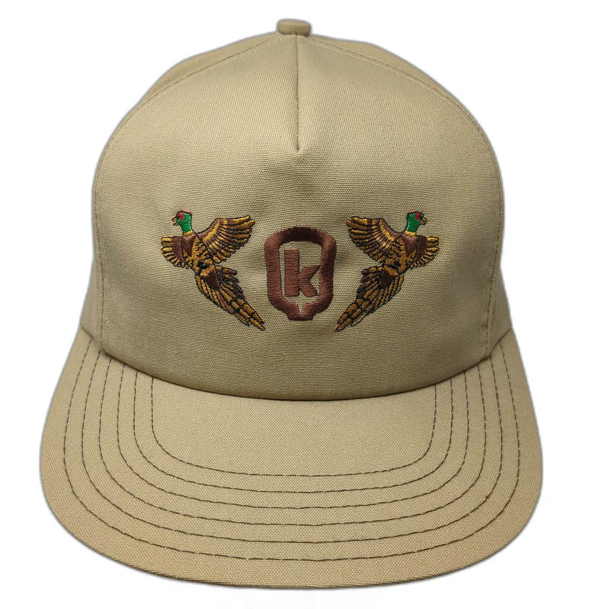 Kap King 5 Panel Brown One Size Pheasant Shield Snapback Hat Made in USA Hunting