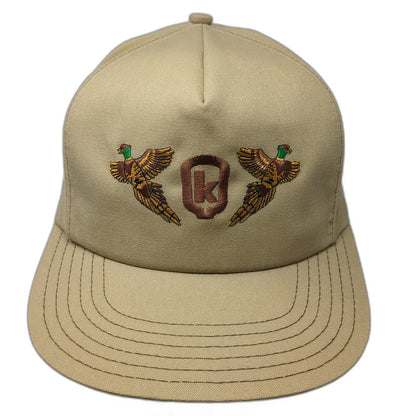 Kap King 5 Panel Brown One Size Pheasant Shield Snapback Hat Made in USA Hunting