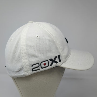 Nike Golf Baseball Cap White M Flexfit VR 20XI Swoosh Hat Sport Logo
