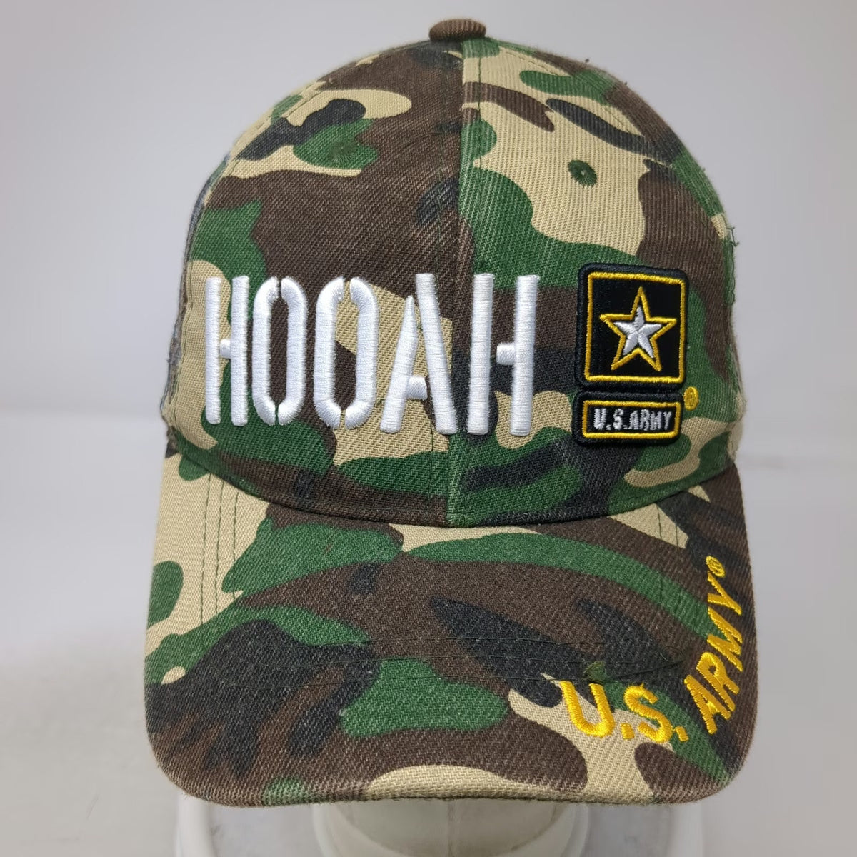 Kys Design U.S. Army HOOAH Camo Green Baseball Cap One Size Hat Licensed