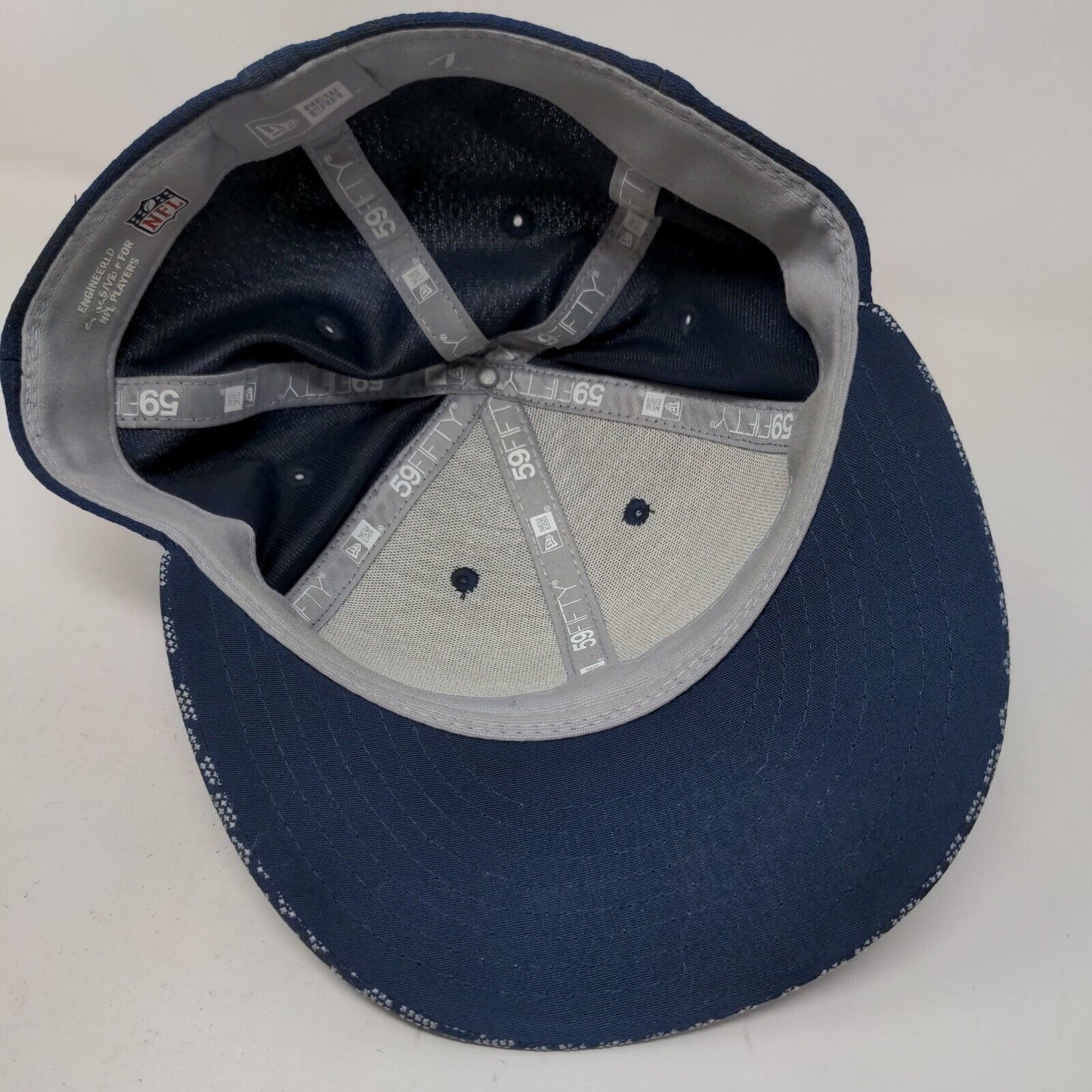 New Era Men's Fitted Hat Blue 7 Embroidered Dallas Cowboys Logo 59Fifty