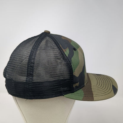New Era Trucker Hat Green Camo One Size Mesh Snapback ZCC 9FIFTY Flat Brim