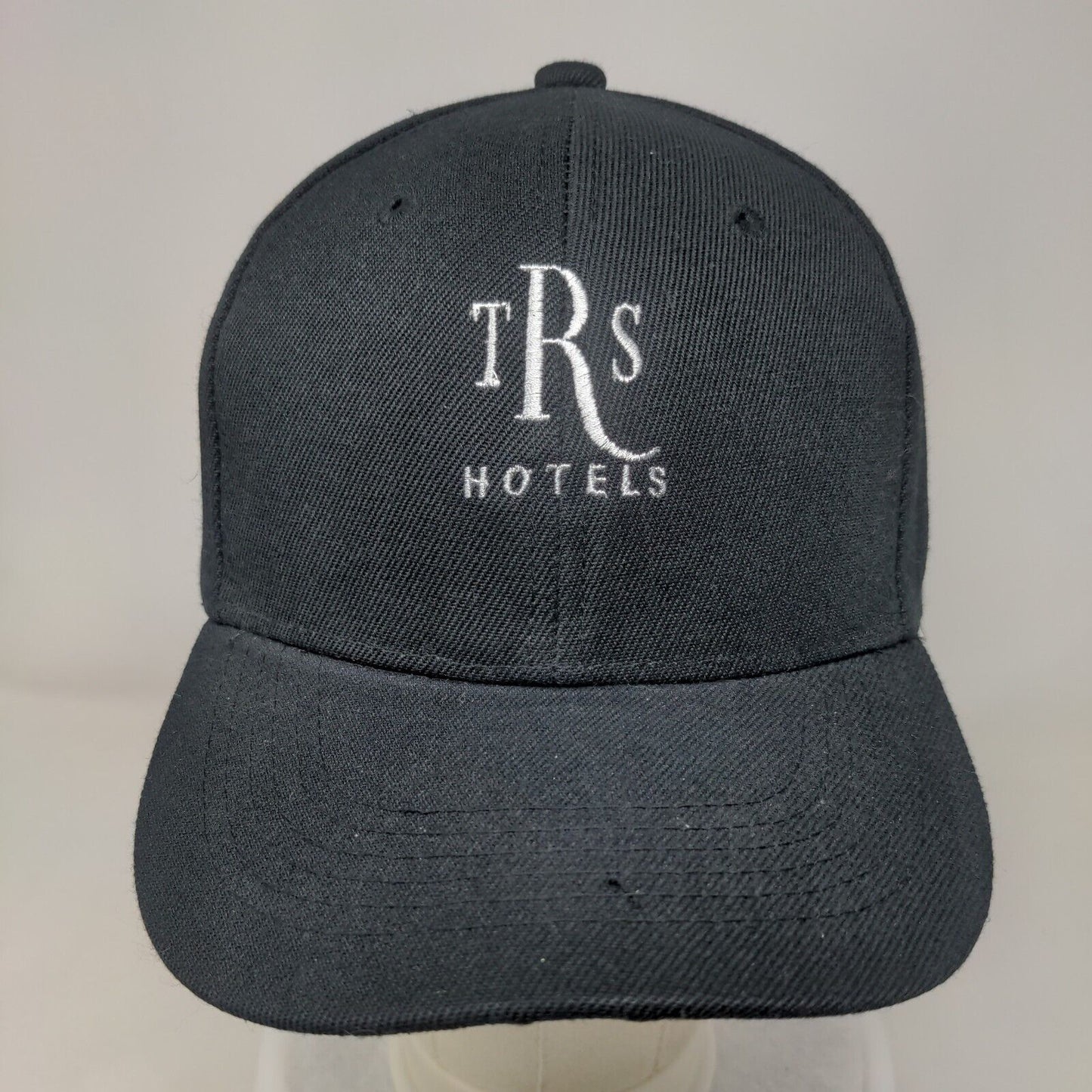 TRS Hotels Strapback Hat Black One Size Adjustable Embroidered 6 Panel