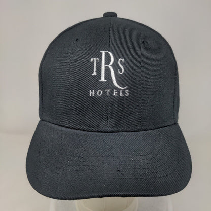 TRS Hotels Strapback Hat Black One Size Adjustable Embroidered 6 Panel