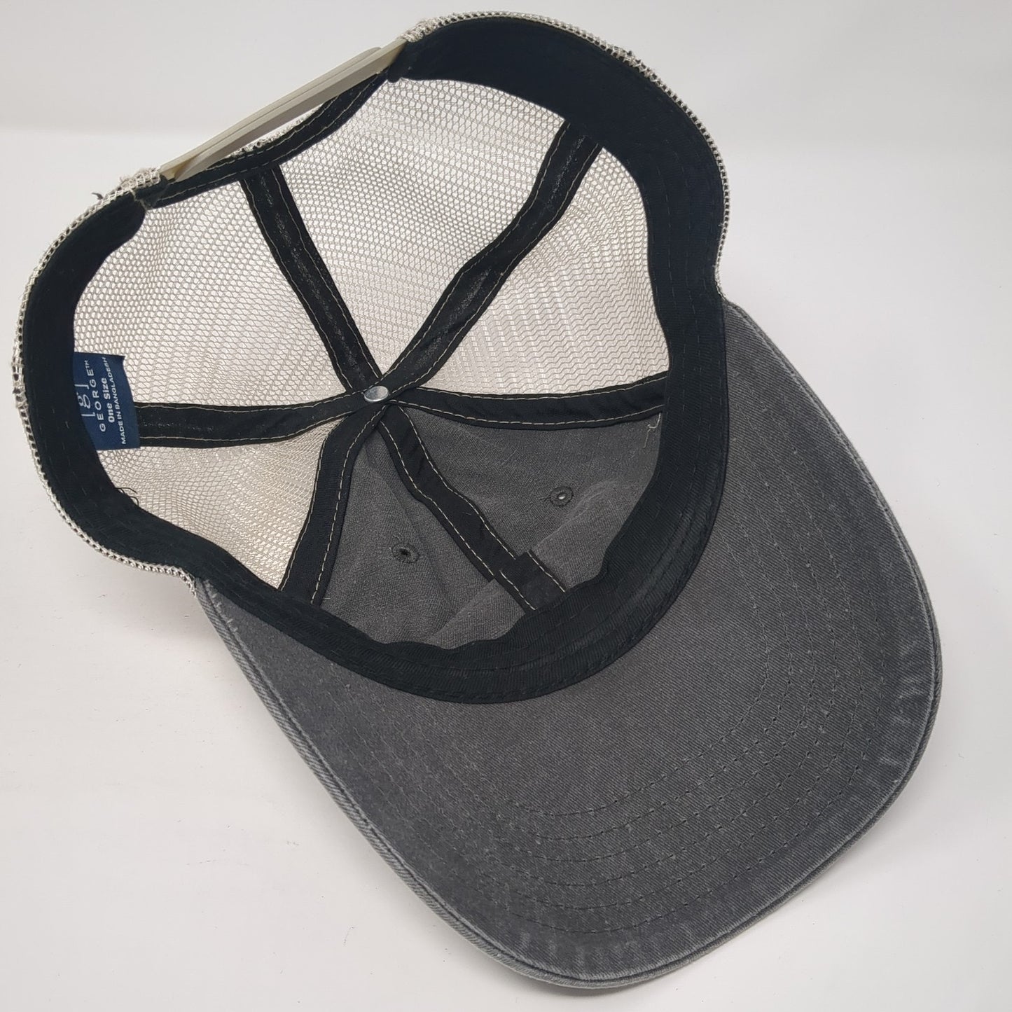 Home Crown Idaho Trucker Hat Gray OS Adjustable Embroidered Mesh Back George