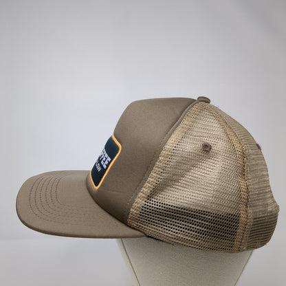 Coffee Flylow Snapback Trucker Hat Brown OSFM Adjustable Mesh Back Home Grown