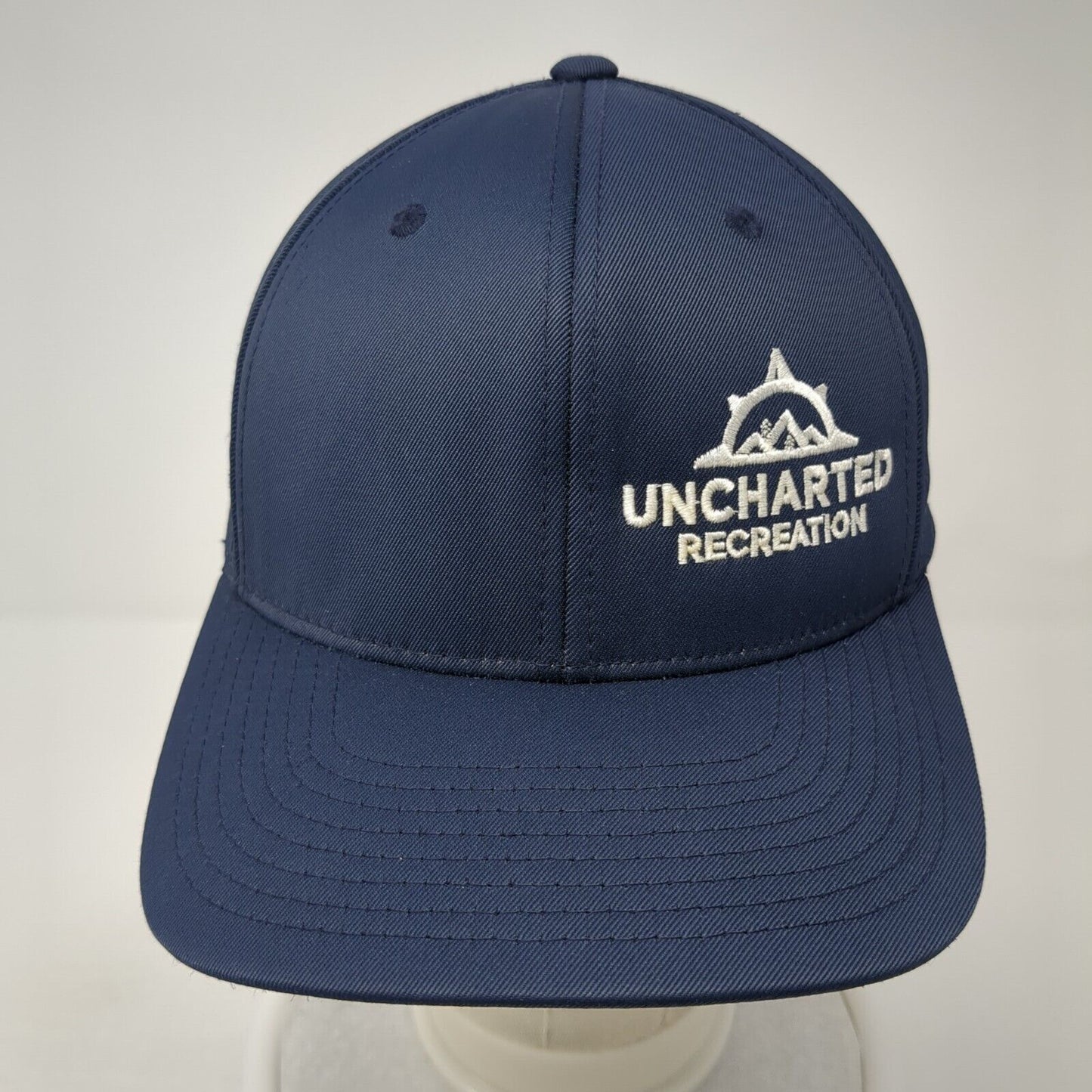 Uncharted Recreation Fitted Hat Blue S/M Embroidered Style 474F Pacific Headwear