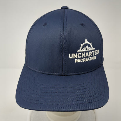 Uncharted Recreation Fitted Hat Blue S/M Embroidered Style 474F Pacific Headwear