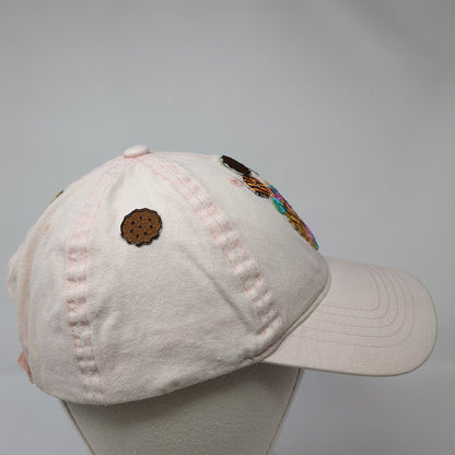 Cookie Mom Strapback Hat Pink One Size Adjustable Patch Vent Holes