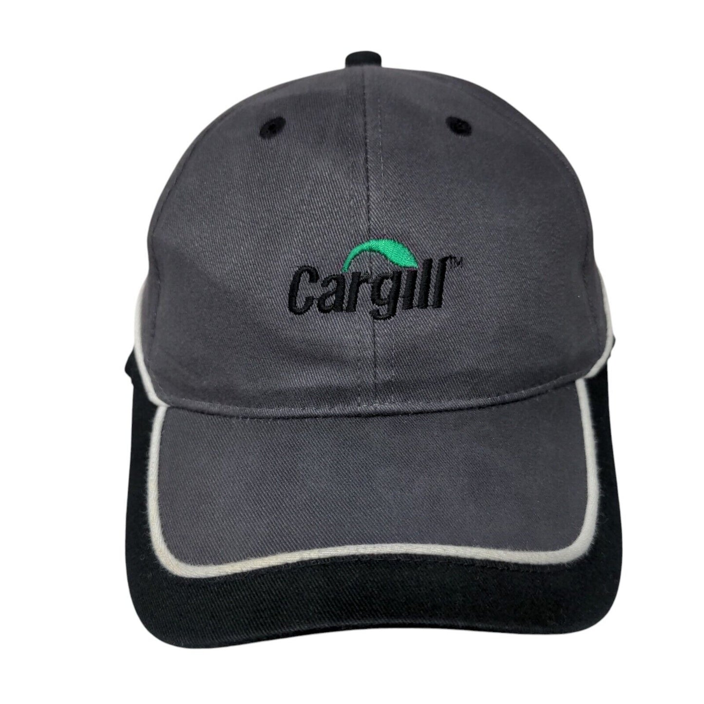 Cargill Slideback Hat Gray OSFM Embroidered Colorblock 6 Panel Otto