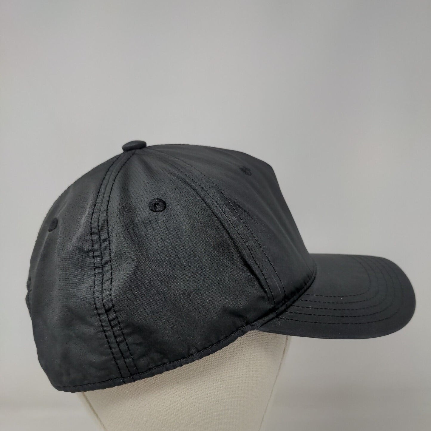 Adidas Snapback Hat Black OSFM Adjustable Vented Holes 6 Panel Blank