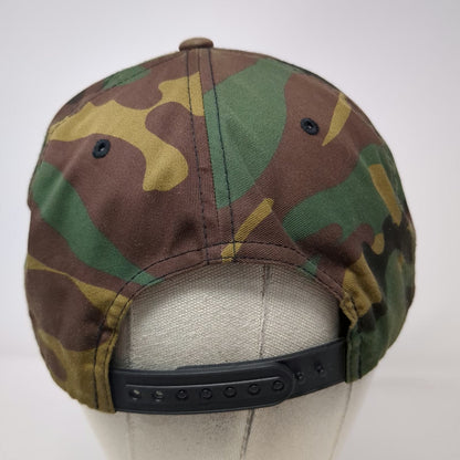 Yupoong Snapback Green Camo One Size BJ'z Cycle Shop Hat Flat Brim Embroidered