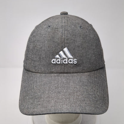 Adidas 3 Stripes Slideback Hat Gray One Size Embroidered Climalite