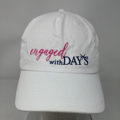 Engaged With Days Slideback Hat White One Size Embroidered Big X