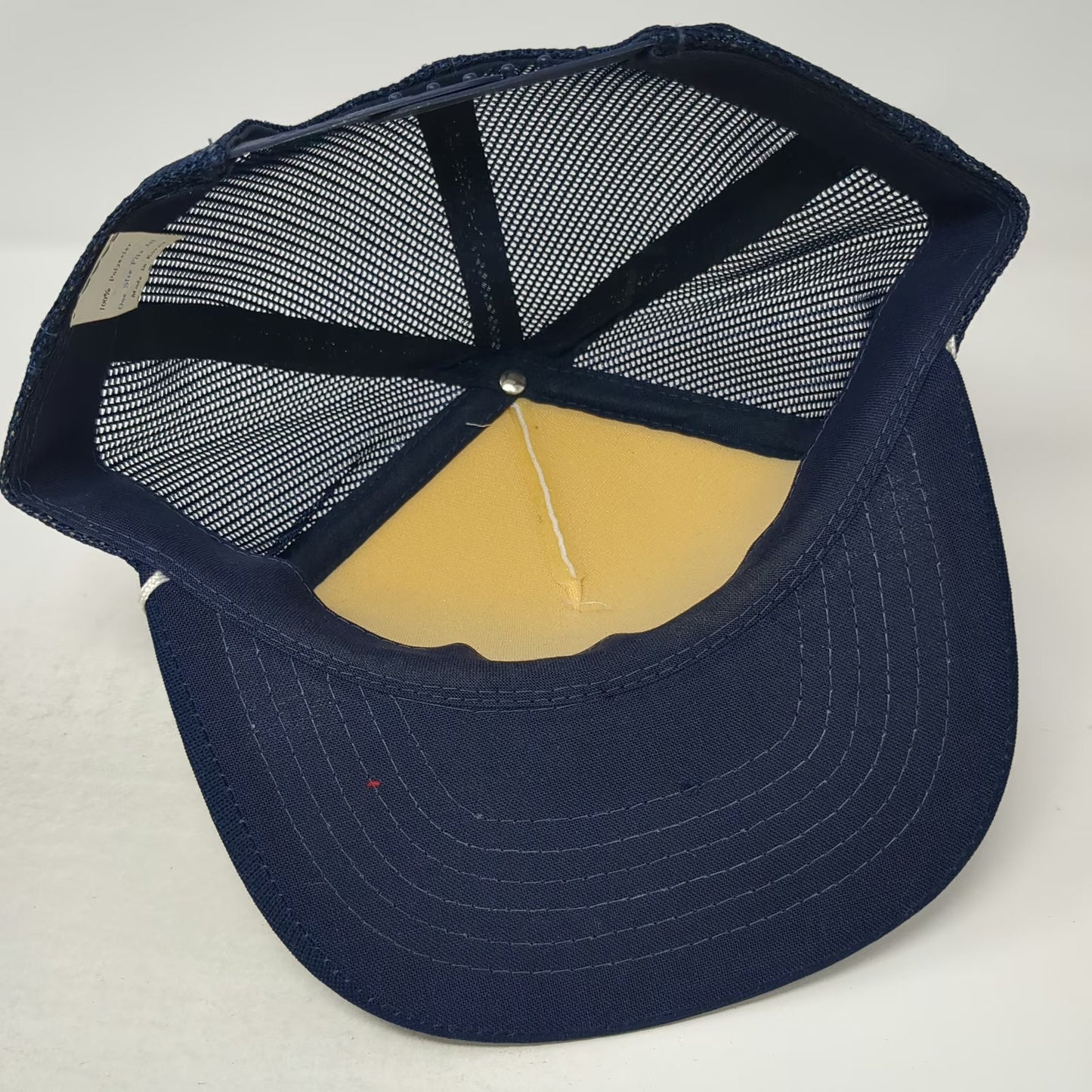 Trucker Hat Blue Meaner Than A Junk Yard Dog Mesh Back Snapback Vintage