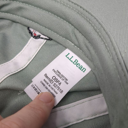 L.L.Bean Baseball Cap Green One Size Loon Bird Embroidered Cotton Strapback Hat