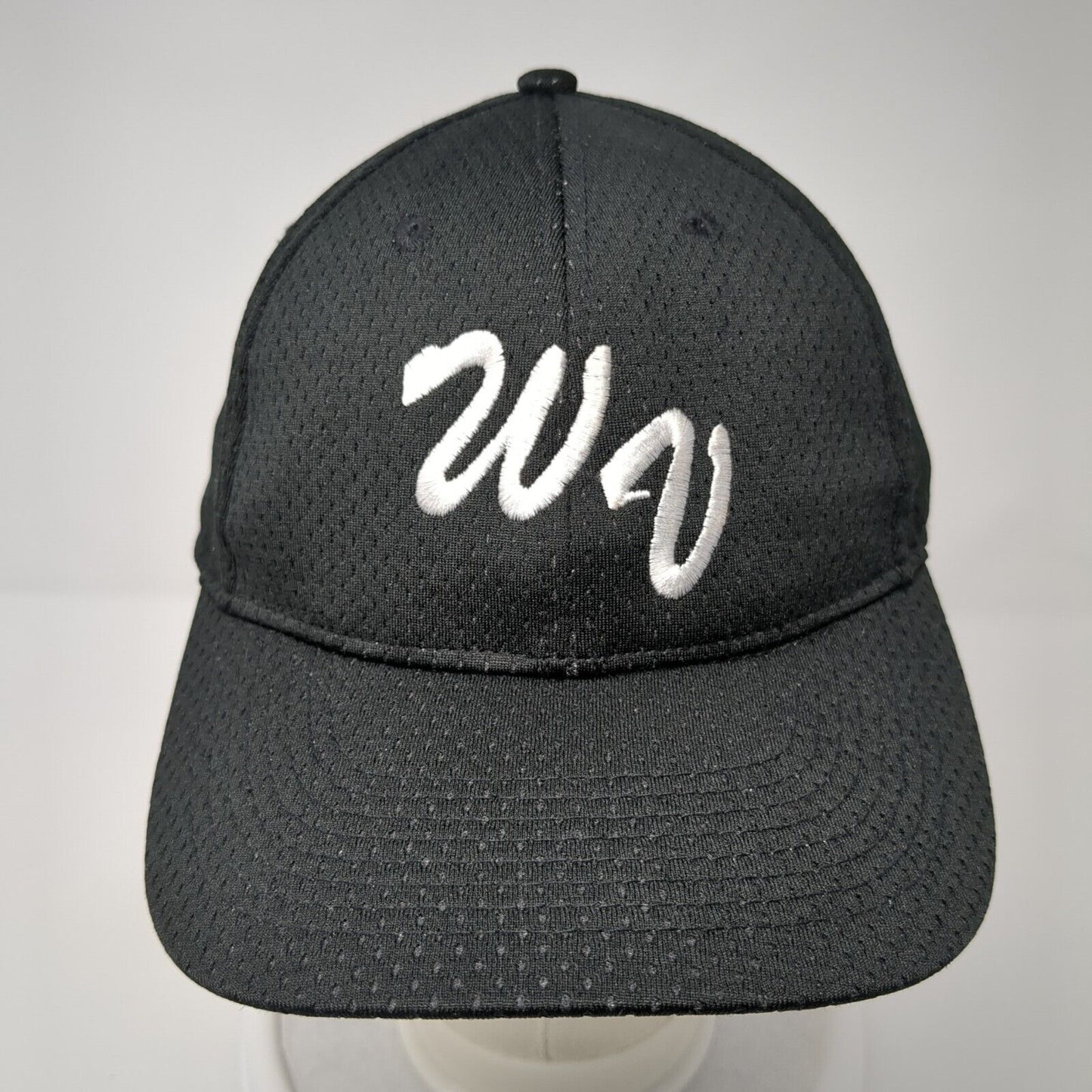 WV Adult Strapback Hat Black One Size Adjustable Embroidered Augusta Sportswear