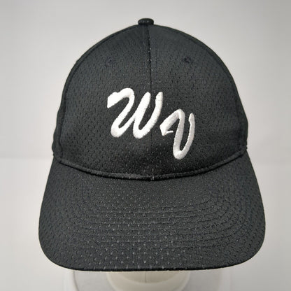WV Adult Strapback Hat Black One Size Adjustable Embroidered Augusta Sportswear