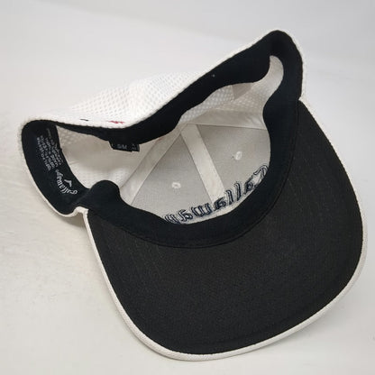 Callaway Baseball Cap White M Mesh Back Odyssey Logo Fitted Golf Stretch Hat