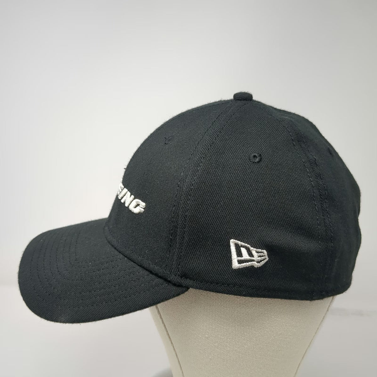 New Era Baseball Cap Black M/L Boeing Logo Stretch Fit Embroidered Hat