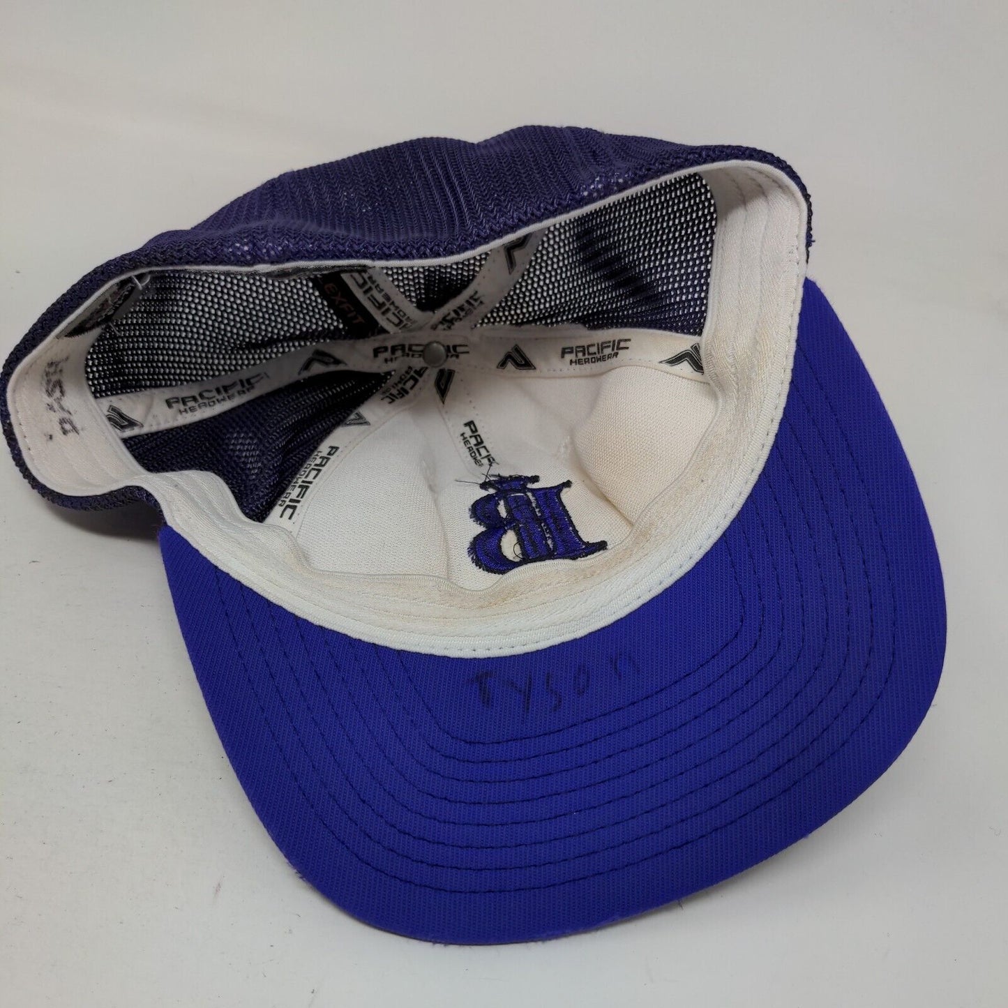 IB Fitted Mesh Back Trucker Hat Multi S/M Embroidered Pacific Headwear