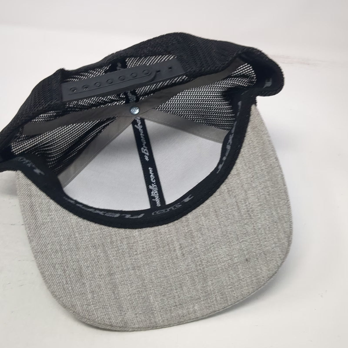 Branded Bills Trucker Hat Gray One Size Mesh Snapback Corner Club Patch Logo