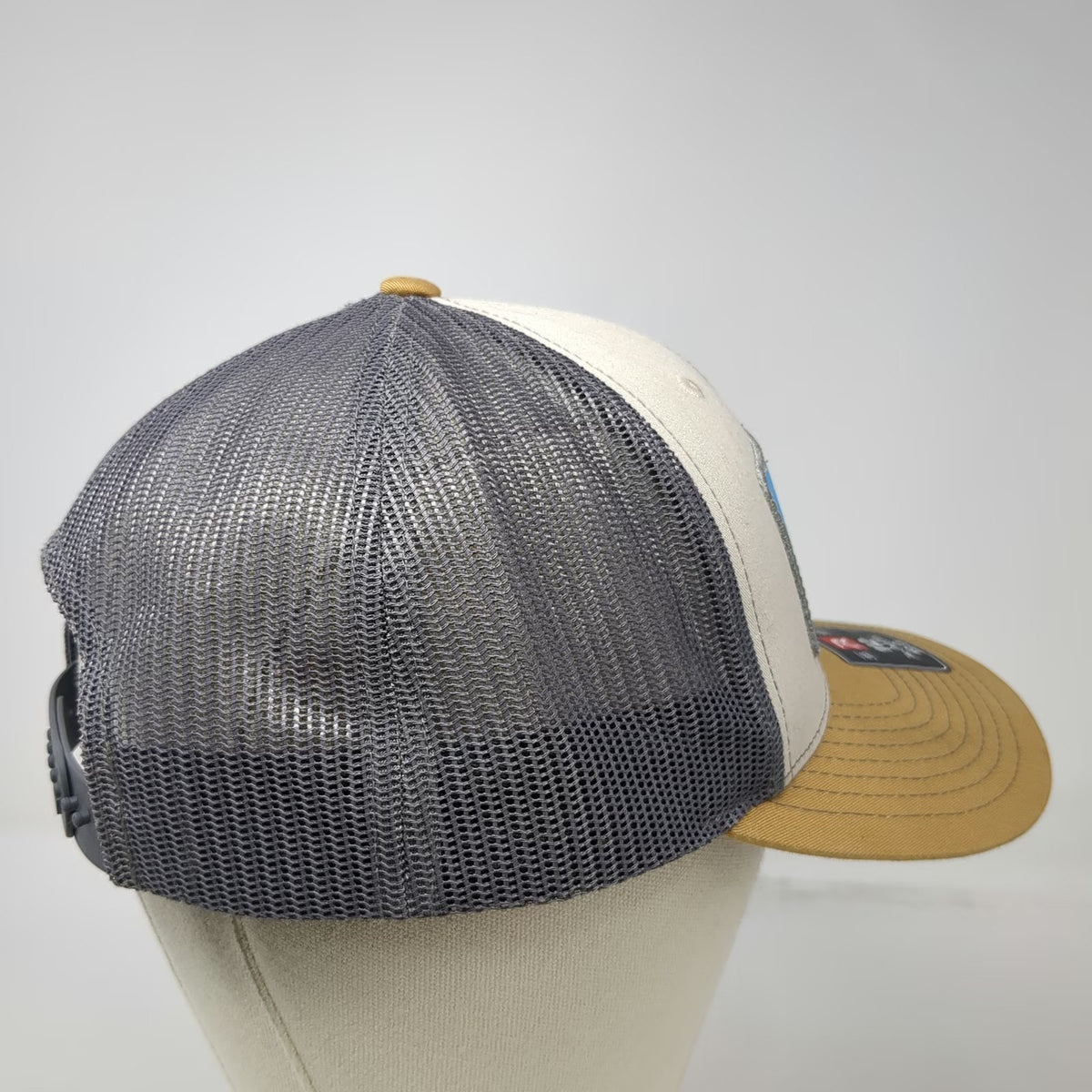 Richardson Trucker Hat Beige L 112 Snapback Mesh Integra Delamar Idaho Patch