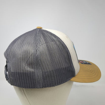 Richardson Trucker Hat Beige L 112 Snapback Mesh Integra Delamar Idaho Patch