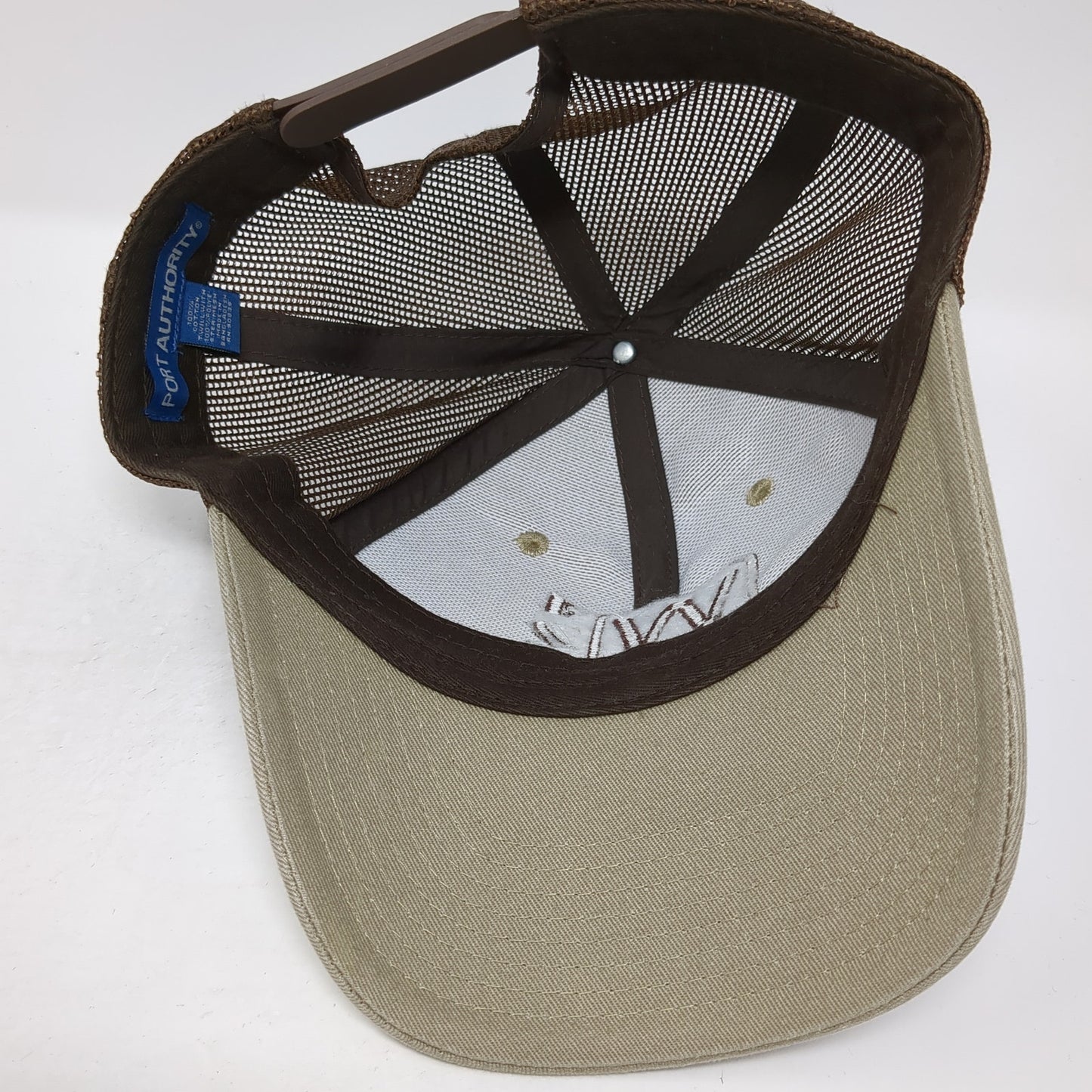 W 420 Snapback Mesh Back Trucker Hat Brown One Size Port Authority