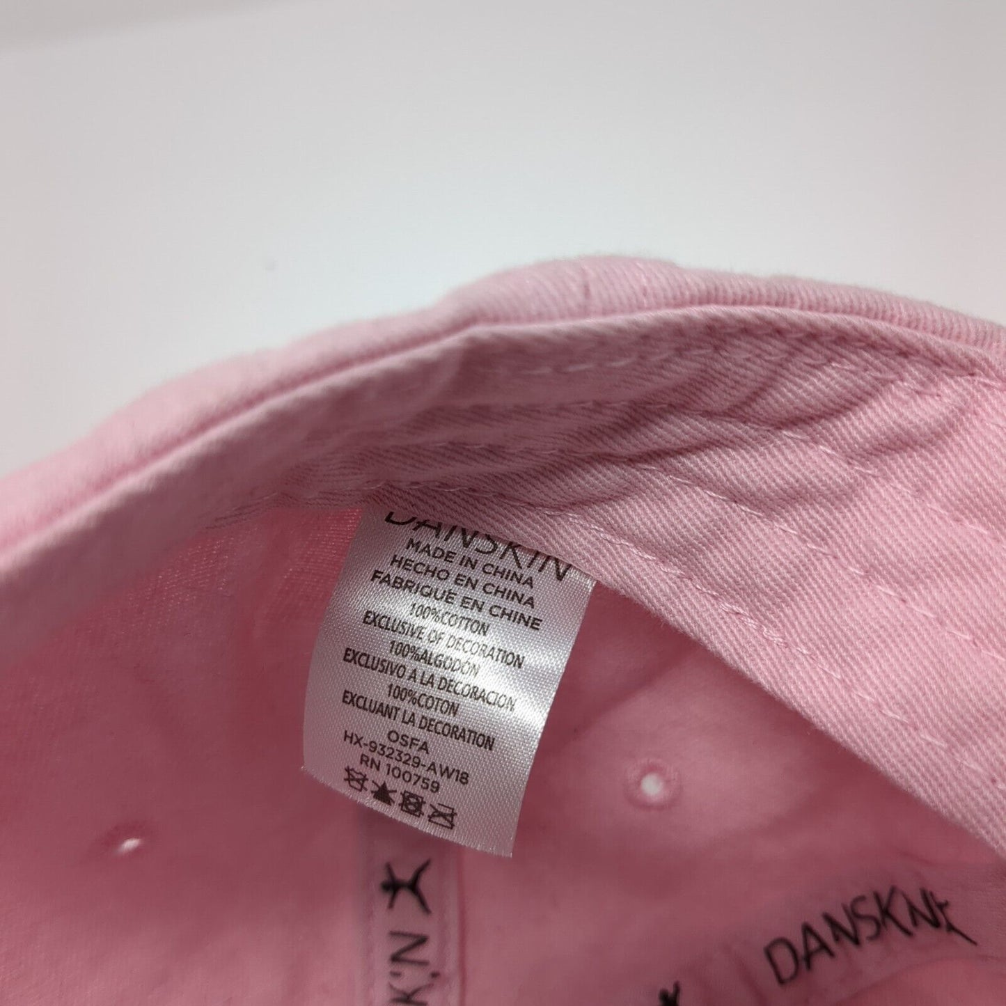 On Pointe Slideback Hat Pink OSFA Adjustable Embroidered 6 Panel Danskin