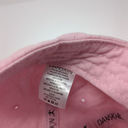 On Pointe Slideback Hat Pink OSFA Adjustable Embroidered 6 Panel Danskin