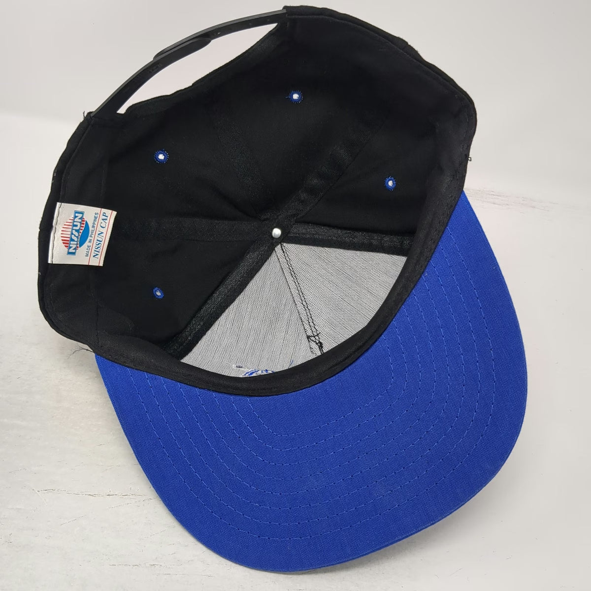 Nissun Trucker Black Blue One Size Permatex Racing Snapback Checkered Flag Hat