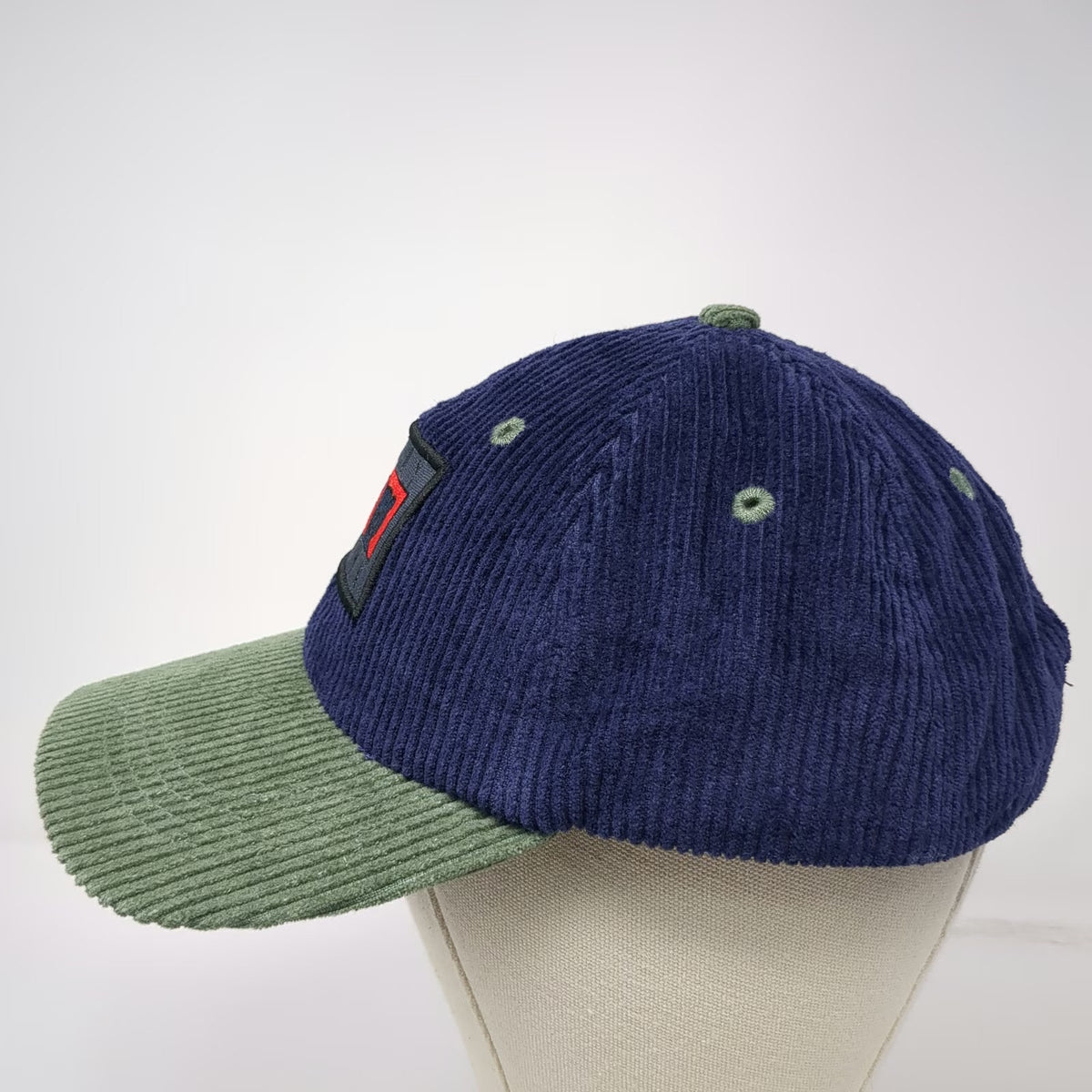 Teddy Fresh Baseball Cap Blue Green One Size Corduroy Patch Strapback Hat