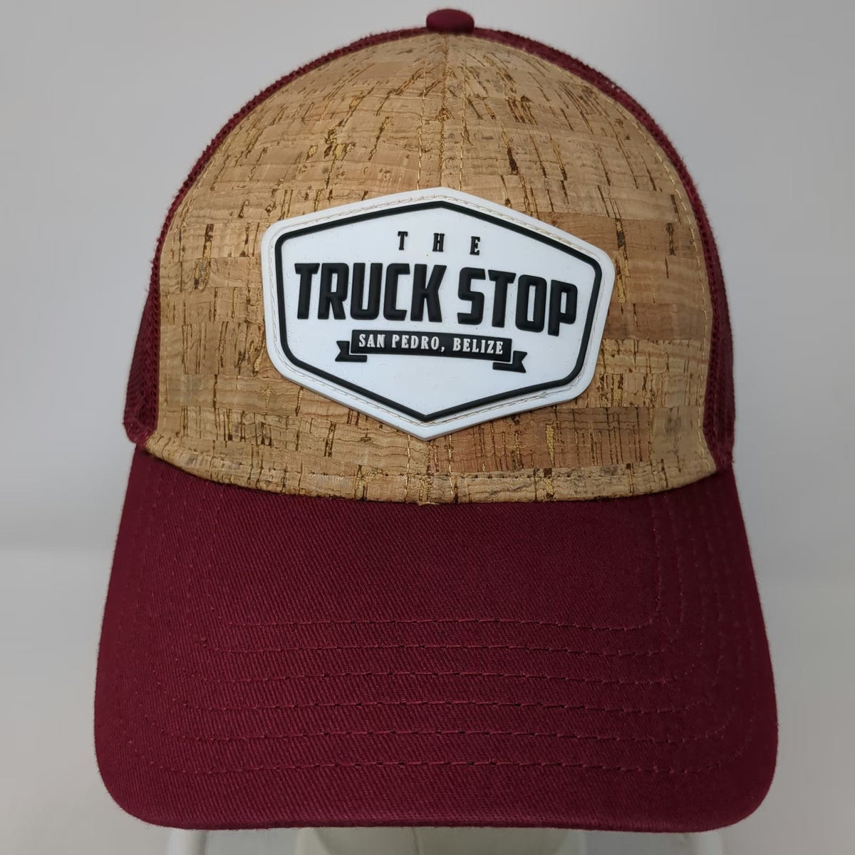 OTTO Red Trucker Hat One Size Cork Front Truck Stop San Pedro Belize Snapback