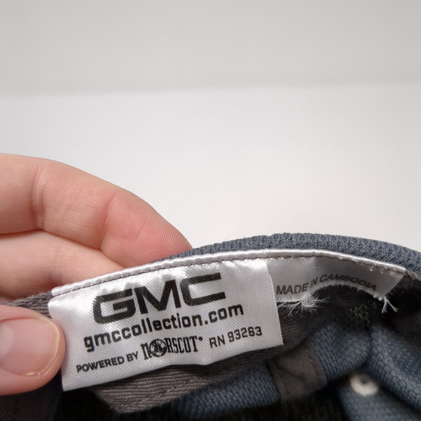 AT4 GMC Strapback Hat Gray One Size Adjustable Embroidered Vented Holes 6 Panel