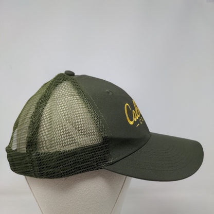 Cabela's Club Snapback Mesh Back Trucker Hat Green One Size Embroidered