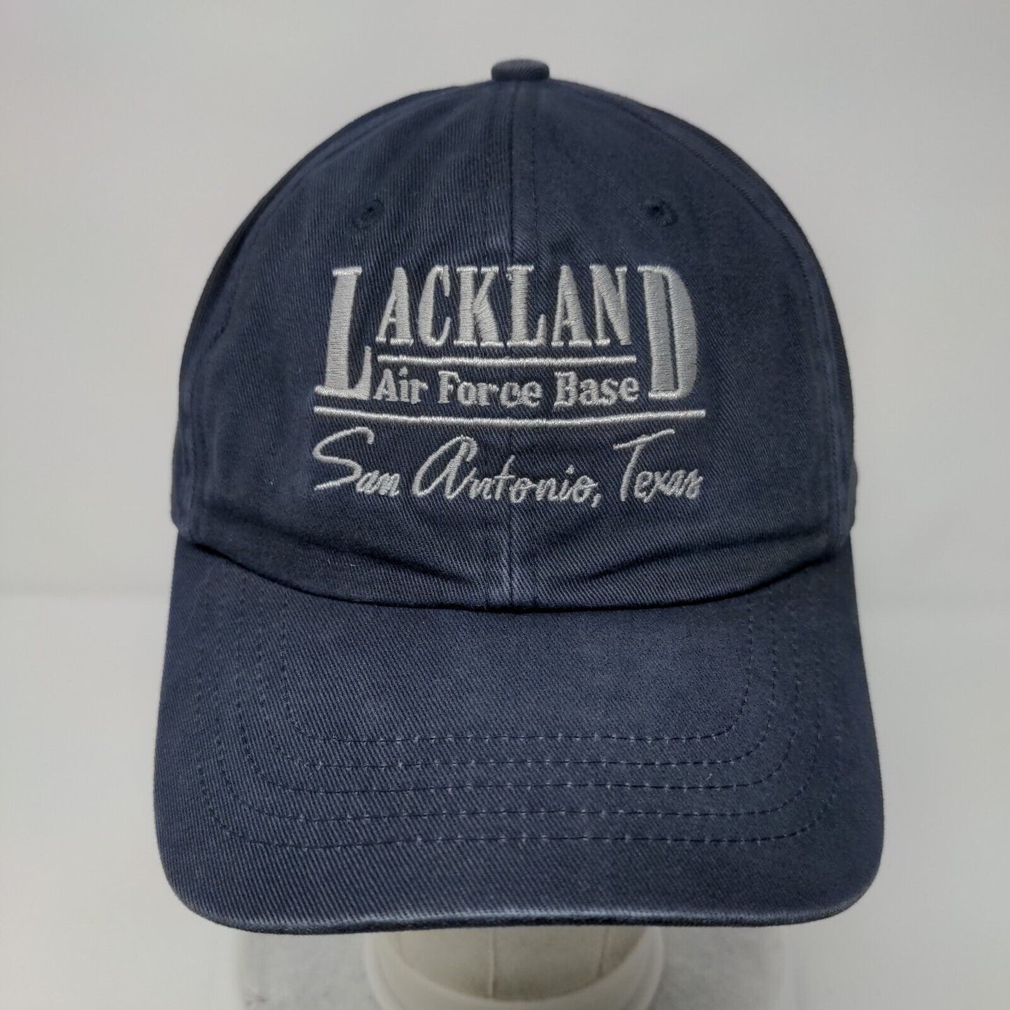 Lackland Air Force Base Strapback Hat Blue OSFA 6 Panel Gear For Sports