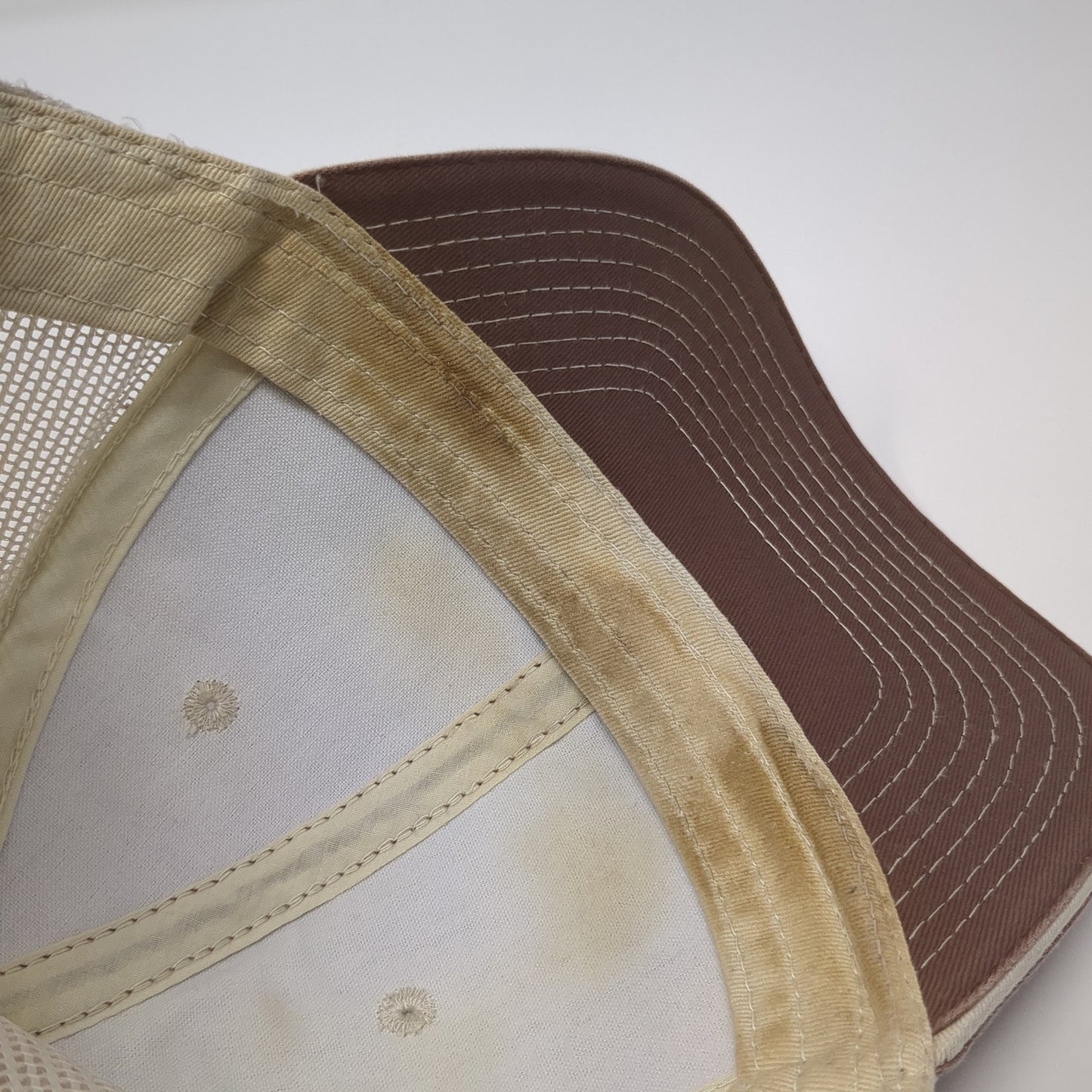 ABC Motors Strapback Trucker Hat Brown One Size Mesh Back Outdoor Cap