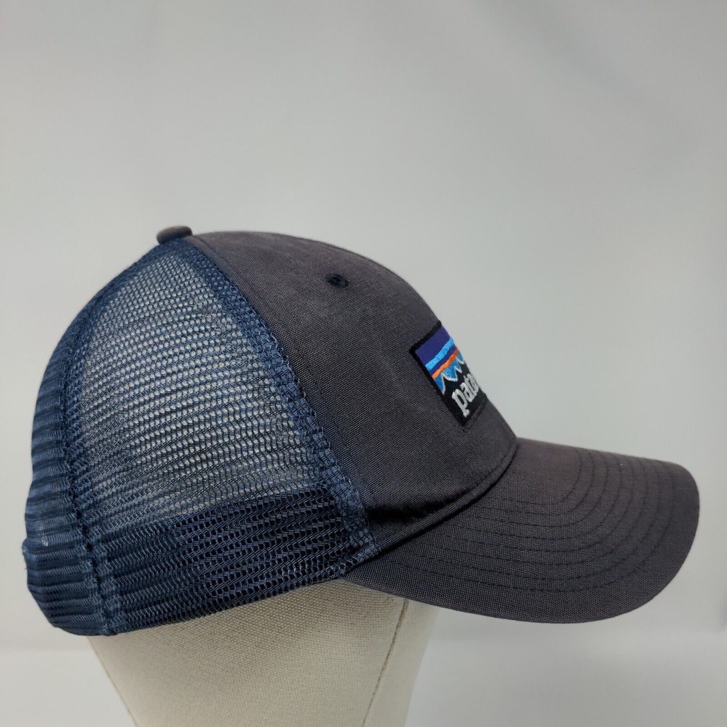 Patagonia Snapback Mesh Back Trucker Hat Blue OSFA Embroidered