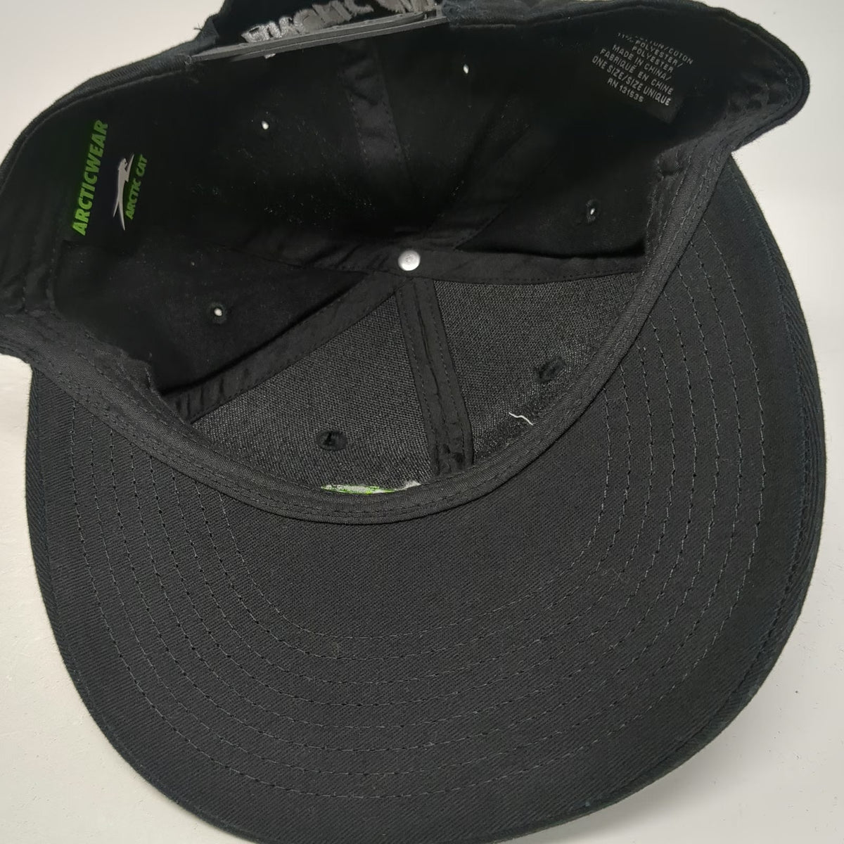 Arctic Cat Snapback Black One Size Snowmobile Embroidered Logo Graphic Sport Hat
